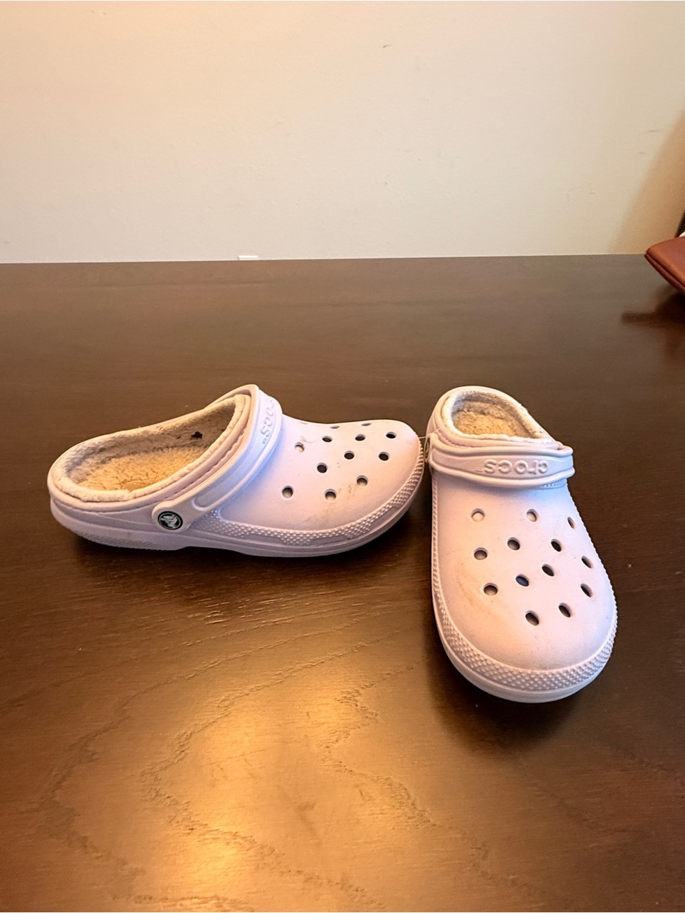 CROCS women size 10 light purple/ lilac lined clogs